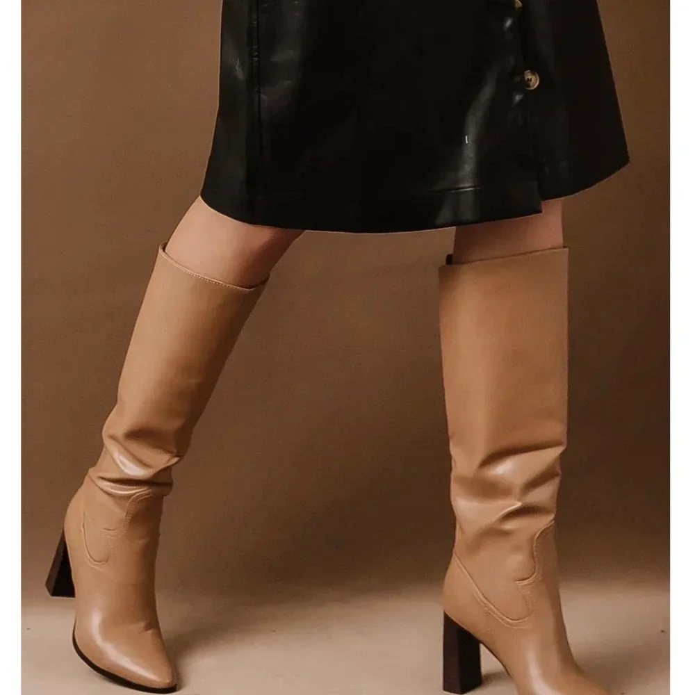 Billini Retta Tan Knee-High Boots‎ Size 6